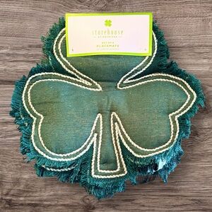 NWT Storehouse Set of 4 Green Shamrock Clover Placemats-Great for St. Patrick’s!